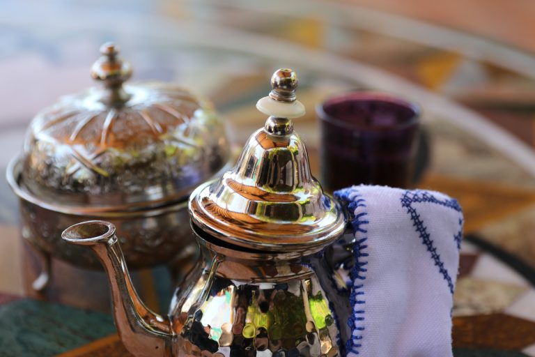 Moroccan mint tea service