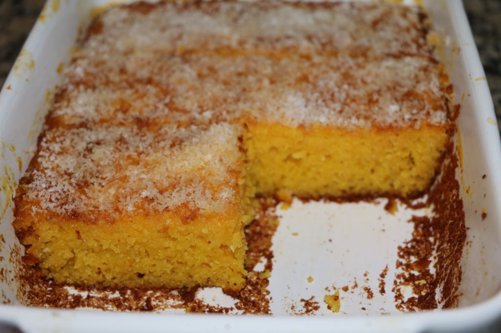Orange cake or Moroccan Basbousa cake