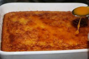 Moroccan semolina cake basboussa